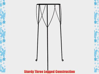 GCD-Austram Nelumbo/Lotus Planter Stand 10-1/4 by 28-Inch Leather Black