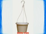 10 NEW ~ 8 Inch Hanging Basket Plastic Nursery Pots ~ White ~ Pots ARE 7.25 Inch Round At the