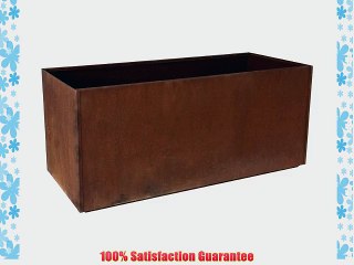 Nice Rectangular Corten Steel Planter - 20x46x20