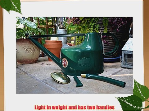 Bosmere V100 Haws Deluxe Plastic Watering Can 1.3-Gallon/5-Liter Green