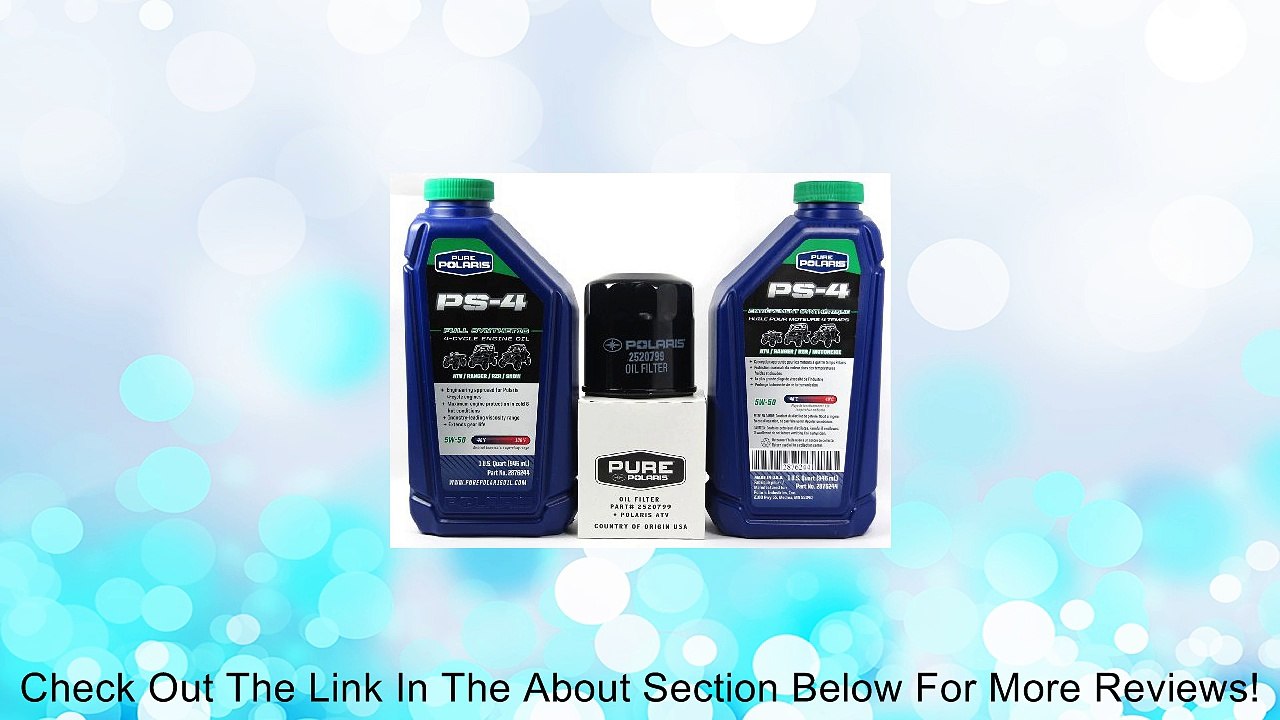 2004 POLARIS SPORTSMAN 500 LATE BUILD AND HUNTER EDITION POLARIS OIL CHANGE KIT Review