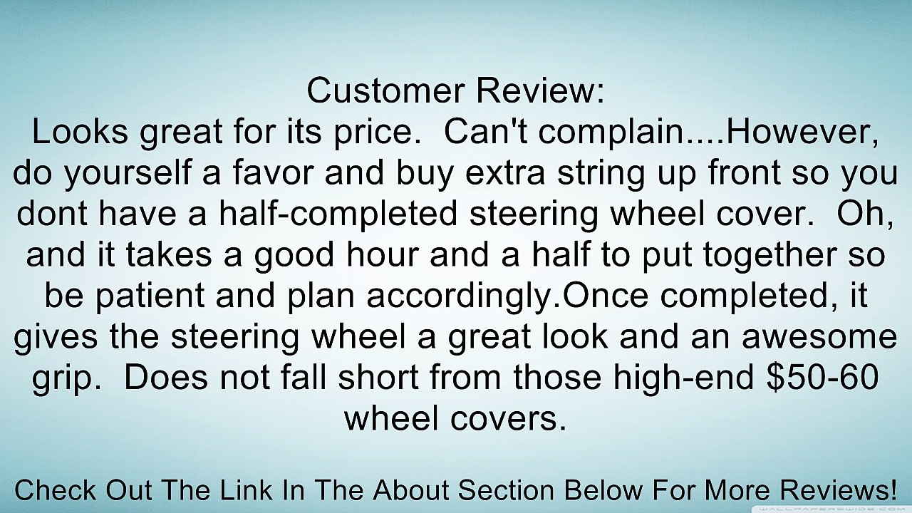 BestDealUSA Black DIY Car Faux Leather Steering Wheel Cover With Hole Review