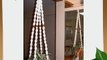 Macrame Plant Hanger WHITE 4 WALNUT BEADS Made in USA