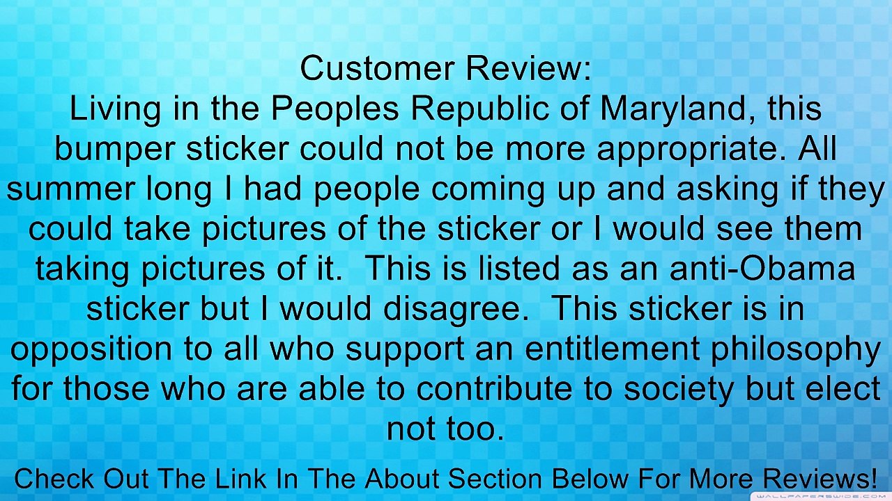 Why Earn It? Vote Democrat - Funny Anti Obama Political Bumper Stickers Review