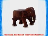 Wood stand 'Thai Elephant' - Hand Carved Wood Stand