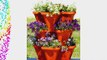 Stackable Garden Planter - A Stacking / Hanging Pot - 2 Sets of 3 Tiers Terracotta Color -