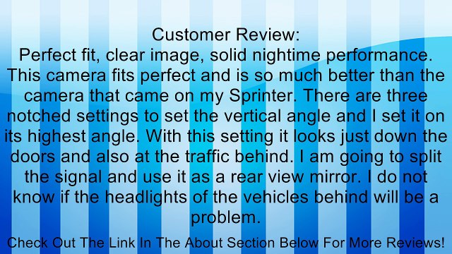 Mercedes Sprinter Van (2010- Present) OE Fit Camera Review