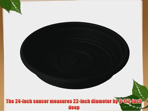 Bloem SDC2400-6 6-Pack Dura Cotta Plant Saucer 24-Inch Black