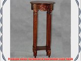 Hand Carved Wood 2-Tier Telephone Table Stand