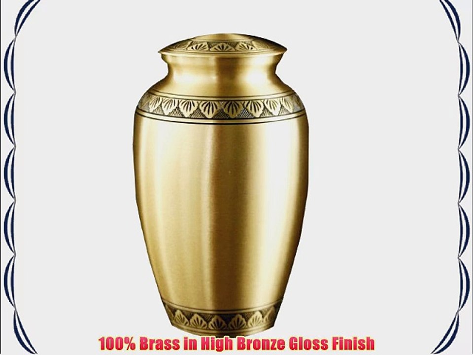 Star Legacy Brass Urn with Velvet Bag Athena Bronze Adult/Large