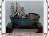 Bonsaiboy Home Decor Water Stone Landscape Scene Ceramic Bonsai Pot - 8 x 6