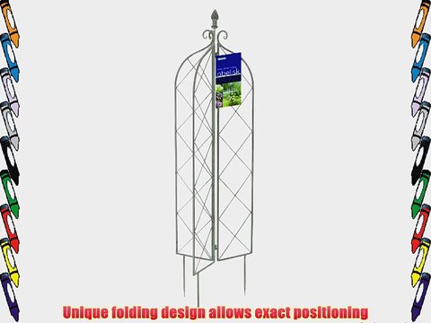 Gardman R519 Folding Finial Obelisk - White Wash Finish 5' 3 high