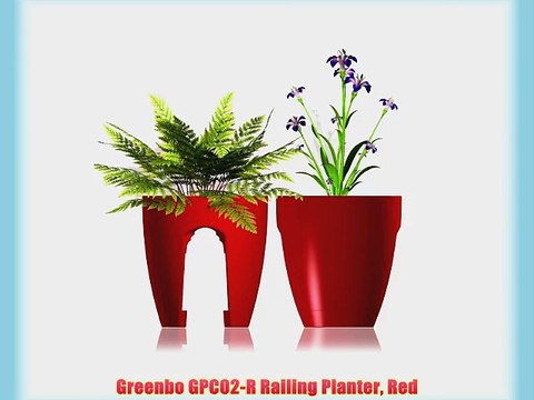 Greenbo GPC02-R Railing Planter Red