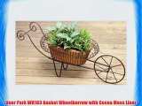 Deer Park WH103 Basket Wheelbarrow with Cocoa Moss Liner