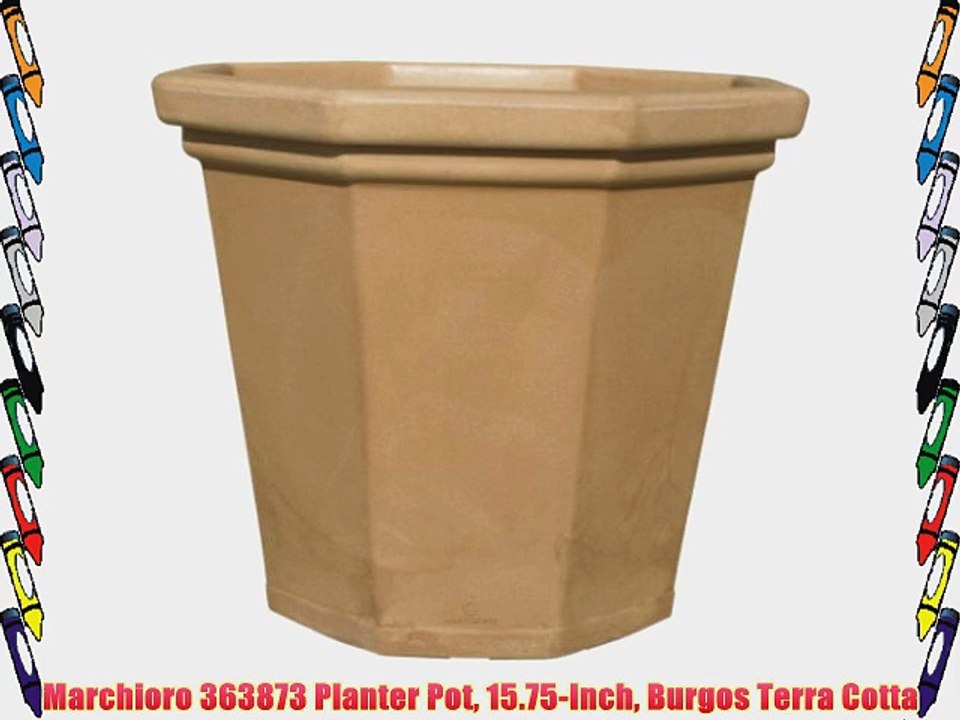 Marchioro 363873 Planter Pot 15.75-Inch Burgos Terra Cotta