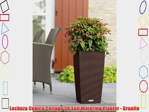 Lechuza Cubico Cottage 30 Self Watering Planter - Granite