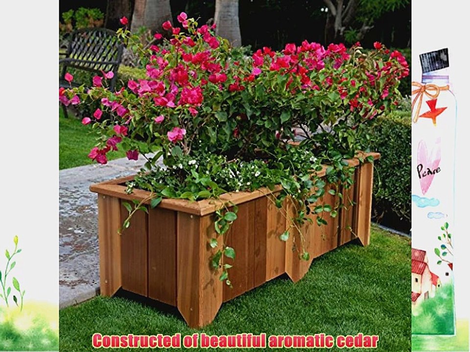 Wood Country Wood Country Rectangle Cedar Wood Pocatello Planter Natural Cedar 50L x 15W x