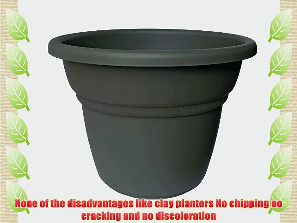 Bloem MP1417-60 Milano Planter 18-Inch Peppercorn