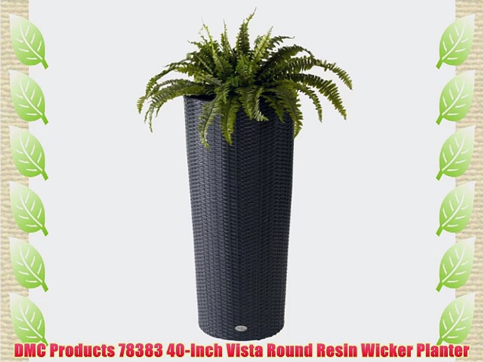 DMC Products 78383 40-Inch Vista Round Resin Wicker Planter