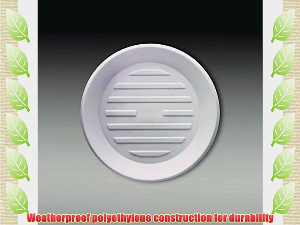 Crescent Garden Outdoor Round Polyethylene Universal Saucer Alpine White Polyethylene 18 diam.