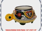 Talavera Medium Turtle Planter - 6.5 x 10.5 x 14