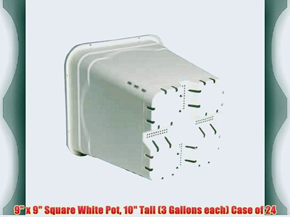 9 x 9 Square White Pot 10 Tall (3 Gallons each) Case of 24