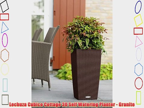 Lechuza Cubico Cottage 30 Self Watering Planter - Granite