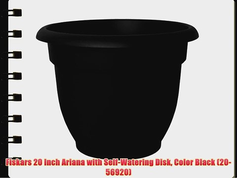 Fiskars 20 Inch Ariana with Self-Watering Disk Color Black (20-56920)