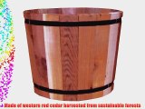 Susquehanna LB17841 18-1/2-Inch Large Outdoor Barrel Planter Cedar