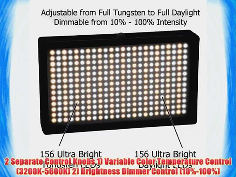 Polaroid 312 Ultra High Powered Super Bright LED Camera / Camcorder Video Light With Variable