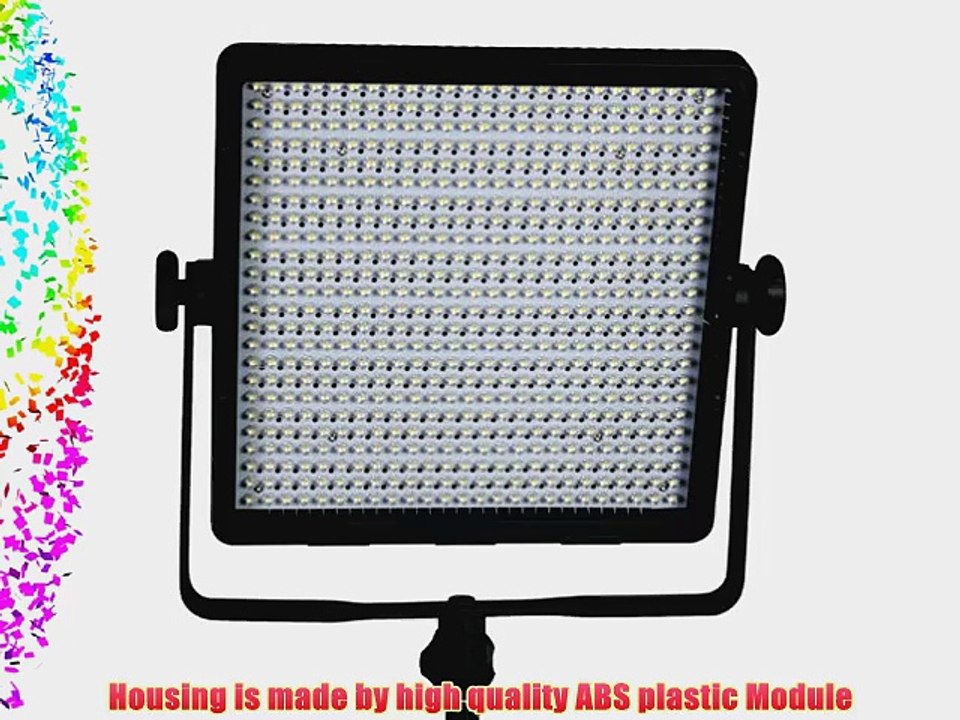 ePhoto 600 LED Professional Studio Video Light Panel Photography Lighting Sony V Mount by ePhotoinc