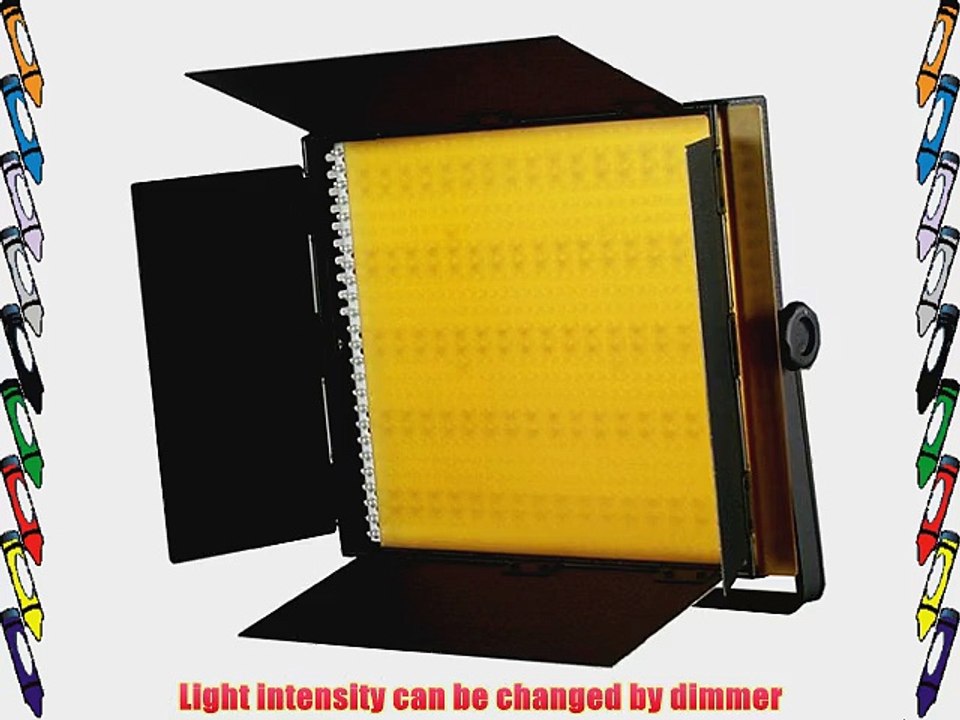 ePhoto 900 LED Dimmable Photography Video Camera DSLR 5400K/3200K Lighting Light Panel for