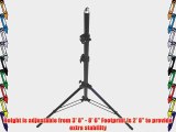 PBL 9 ft Heavy duty Cushioned Premium Black Light Stand for Video Portrait and Product Photography