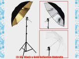 Neewer? Studio Off Camera Flash ShoeMount Swivel Umbrella Kit including (1) 33 Black