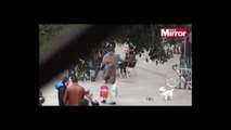 Cristiano Ronaldo disfarçado de mendigo faz embaixadinha em rua de Madrid HD