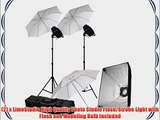 LimoStudio Photography Studio Flash Strobe Lighting Kit - 3 x 33 Umbrella Softbox Photo Studio