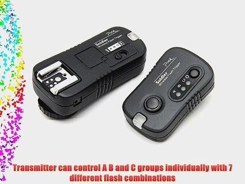 Pixel Soldier TF371 Wireless Grouping Flash Trigger for Canon with 2 Receivers