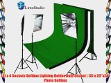 LimoStudio 2400W Photography Photo Video Studio Softbox Light Lighting Kit with 6'x9' Green