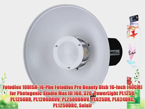 Fotodiox 10DISH-16-Pho Fotodiox Pro Beauty Dish 16-Inch (40CM) for Photogenic Studio Max III