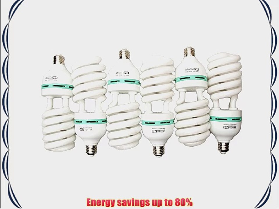 StudioPRO Professional Quality 65 Watt CFL Photo Fluorescent Spiral Daylight Light Bulbs 5500K
