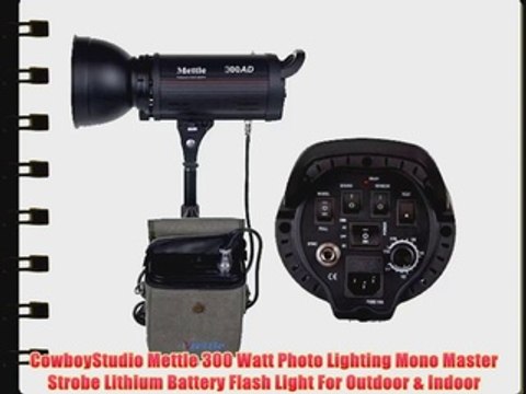 CowboyStudio Mettle 300 Watt Photo Lighting Mono Master Strobe Lithium Battery Flash Light