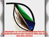 CowboyStudio 7-in-1 24 x 36 Inch Photography Photo Oval Collapsible Disc Reflector with Translucent