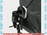 ePhoto VL9090LBRACKET 24x36-Inches Large Umbrella Style Softbox with Bracket for Most Speedlights