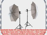 LimoStudio Doulbe Off-Camera Flash Shoe Mount Swivel Umbrella Kit for Nikon Canon with 2 Umbrella