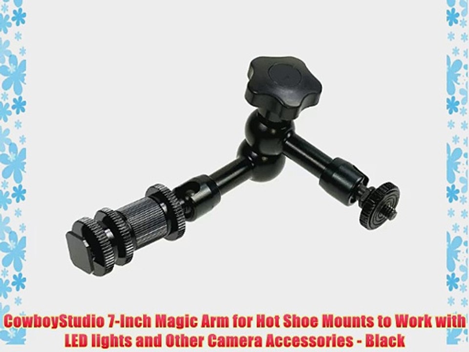 CowboyStudio 7-Inch Magic Arm for Hot Shoe Mounts to Work with LED lights and Other Camera