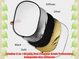 Fotodiox 5-in-1 40x60 Oval Premium-Grade Professional Collapsible Disc Reflector