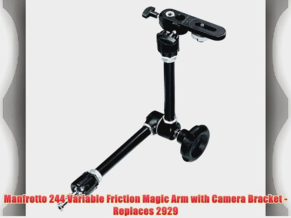 Manfrotto 244 Variable Friction Magic Arm with Camera Bracket - Replaces 2929