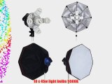 ePhoto 2000 Watt Digital Video Continuous Softbox Lighting Kit Set with Carrying Case - 2 light