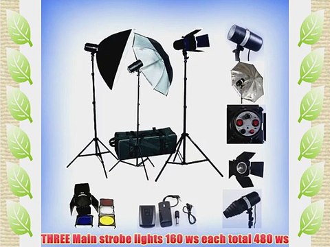ePhoto PREMIUM Photography Studio Umbrella Softbox Lighting 3 Lights 3 Light Kit FAN023