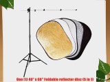 CowboyStudio Complete Reflector System with 40-Inch x 60-Inch 5 in 1 Photo Studio Reflector